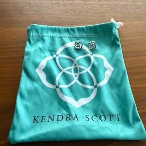 Kendra Scott Dira Stud Logo Earrings in Silver